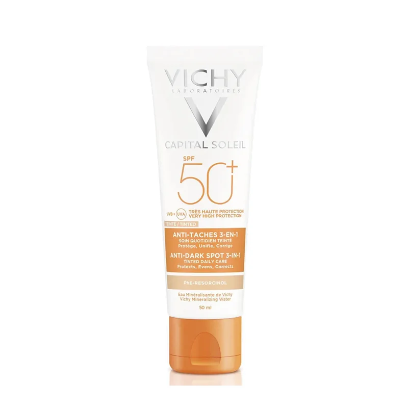 ضدآفتاب ضد لک کاپیتال سولیل 3در 1اس پی اف 50 رنگی ویشی VICHY