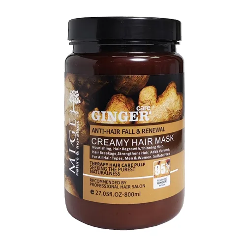 ماسک مو داخل حمام بدون سولفات زنجبیل میگ