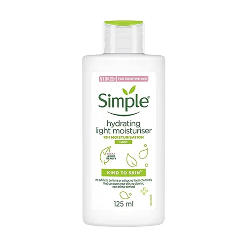 کرم آبرسان لایت سیمپل حاوی SPF 15 حجم 125میلی لیتر SIMPLE HIDRATING LIGHT MOISTURISER