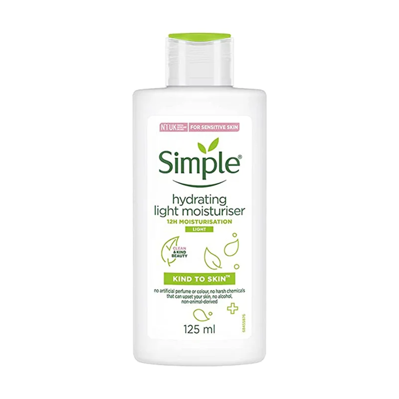 کرم آبرسان لایت سیمپل حاوی SPF 15 حجم 125میلی لیتر SIMPLE HIDRATING LIGHT MOISTURISER