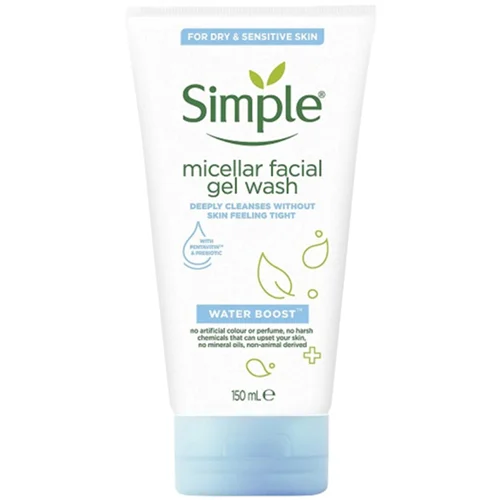 ژل شستشو میسلار سیمپل ،مناسب پوست خشک و حساس Simple