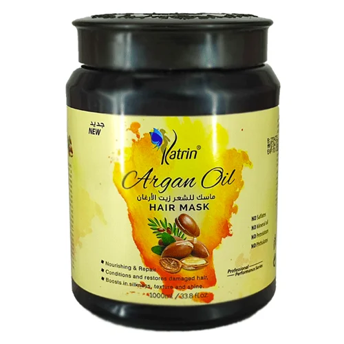 ماسک مو بدون سولفات روغن آرگان کاترین Katrin حجم ۱۰۰۰ میلی لیتر